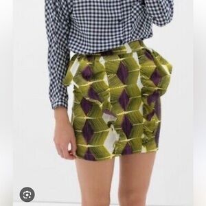 ZARA Geometric ruffle mini Skirt